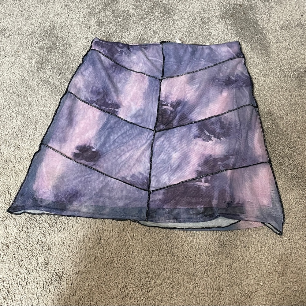 Princess Polly Purple The Bella‎ High Waisted Mesh Mini Skirt Women's Size 6 - Picture 1 of 6